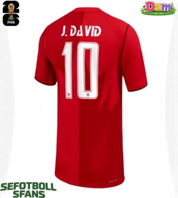 Kanada Jonathan David #10 Hemmatröja Kvinnor VM 2026 Kortärmad
